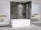 Душевая шторка на ванну Abber Ewiges Wasser 100х140 см AG50100 профиль хром, стекло прозрачное - изображение 2