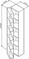 Шкаф-пенал Am.Pm Spirit 2.0 M70ACHL0356WG, подвесной, левый, 35 см, фасад с полочками, push-to-open - 9 изображение