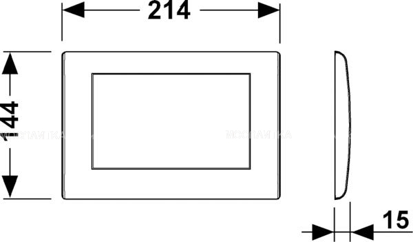 Клавиша смыва для унитаза TECE Planus для одинарной системы смыва, сатин - изображение 2