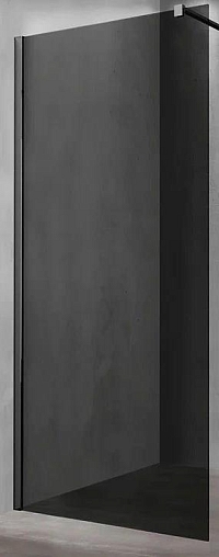 Душевая перегородка Vincea Walk-In VSW-1H100CGB 100x200 см черный матовый, стекло тонированное
