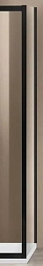 Боковая панель Vincea Garda 90 см черный, стекло прозрачное, VSG-1G900CLB