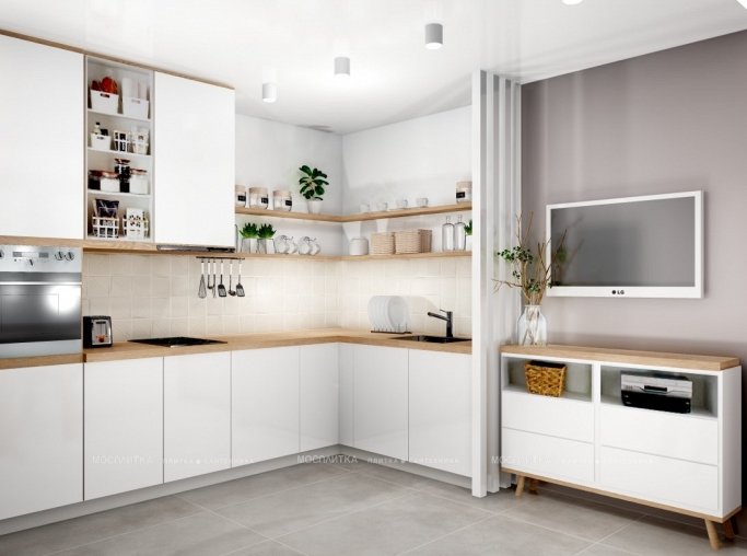 Дизайн Кухня в стиле Современный в сером цвете №12577 - 8 изображение