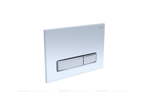 Панель смыва Aquatek Slim, KDI-0000030, белая глянцевая, хром - 2 изображение