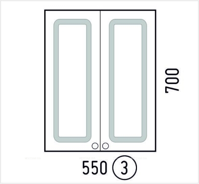 Шкаф подвесной Corozo Классика 55, белый - 2 изображение