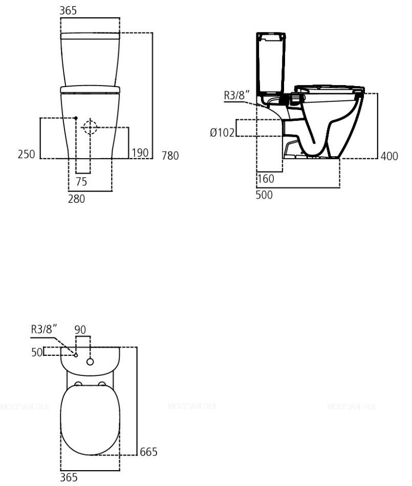 Чаша для унитаза-компакт Ideal Standard Connect E803601 - изображение 4