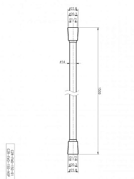 Шланг для душа 150 см Cezares CZR-FMD-150-NOP, чёрный матовый
