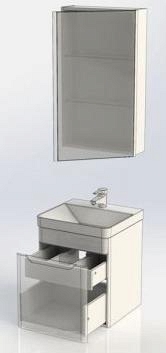 Комплект мебели для ванной Aquanet София 50 белый - 11 изображение