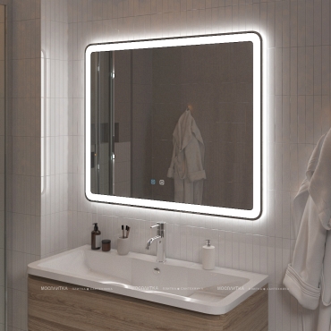 Зеркало BelBagno Marino 100 см SPC-MAR-1000-800-LED-TCH-SND с подсветкой, голосовым управлением и подогревом - 8 изображение