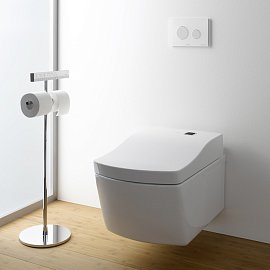 Стойка для пульта управления Toto с 2 держателями для туалетной бумаги, 260x260x845мм, напольная, хром