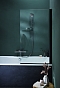 Душевая шторка на ванну Jacob Delafon Struktura 80х140 см E6D042-BLV профиль черный, стекло прозрачное 