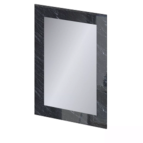 Зеркало Marka One Glass 60 см У73246 с подсветкой черный дикий камень