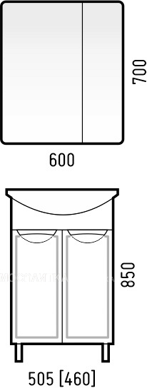 Тумба под раковину Corozo Монро 50 SD-00001090,белый - изображение 8