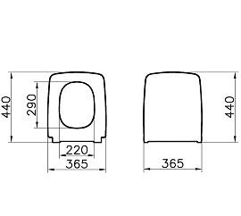 Крышка-сиденье Vitra Metropole тонкое, микролифт, цвет белый, 122-003-009