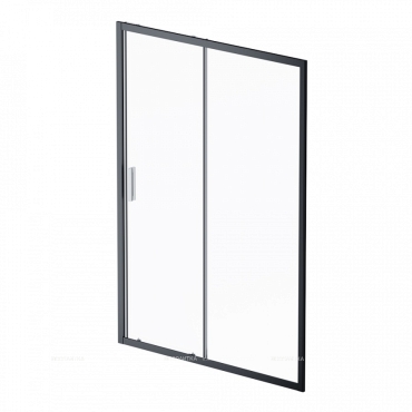 Душевая дверь Am.Pm Gem W90G-140-1-195BT 140 см,стекло прозрачное, профиль черный матовый - 7 изображение