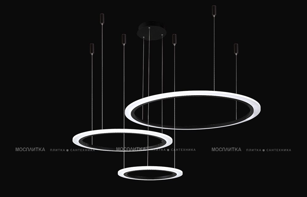 Люстра Crystal Lux MANZANA SP67W LED D400+600+800 BLACK - изображение 6