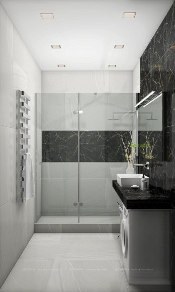 Дизайн Ванная в стиле Современный в черном цвете №12698 - 5 изображение