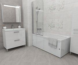Боковая панель 75 см Cersanit Universal Type 2 PB-TYPE2*75-W для ванны, белый
