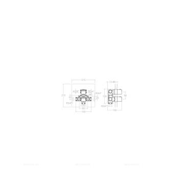 Термостат для душа Ramon Soler Kuatro 4787S хром глянец, на 2 потребителя - 2 изображение