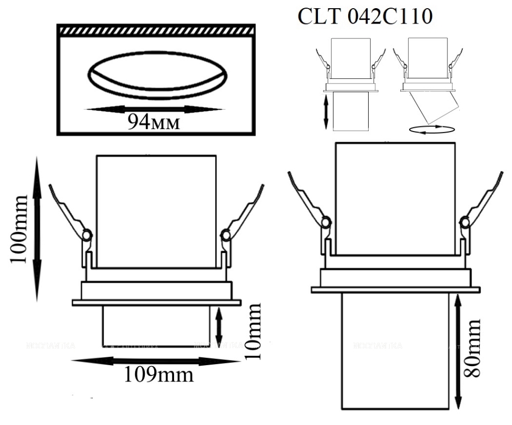 Светодиодный поворотный светильник Crystal Lux CLT 042C110 WH - изображение 2