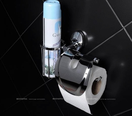 Держатель туалетной бумаги Fixsen Europa FX-21809+ 10 с держателем для освежителя, хром - 2 изображение
