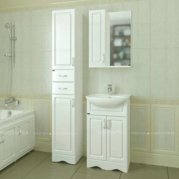 Зеркальный шкаф СаНта Верона 60 см 700279 белый - изображение 2