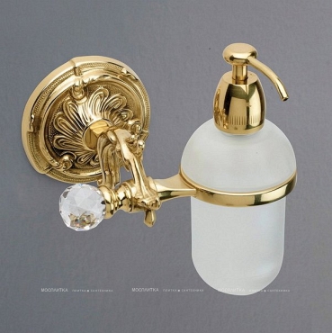 Дозатор мыла Art&Max Barocco Crystal AM-1788-Br-C, бронза - 2 изображение