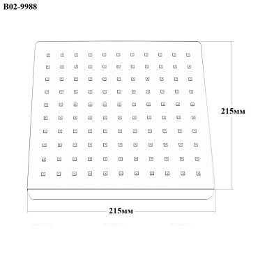 Верхний душ Bond Cube B02-9988 матовый черный - 8 изображение
