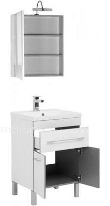 Комплект мебели для ванной Aquanet Верона 58 1 ящ 2 дв белый зеркало камерино - изображение 3