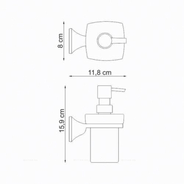 Дозатор для жидкого мыла Wasserkraft Wern K-2599 - 3 изображение