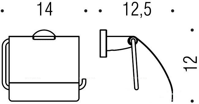 Держатель туалетной бумаги Colombo Basic В2791, с крышкой 14 см, хром - 3 изображение