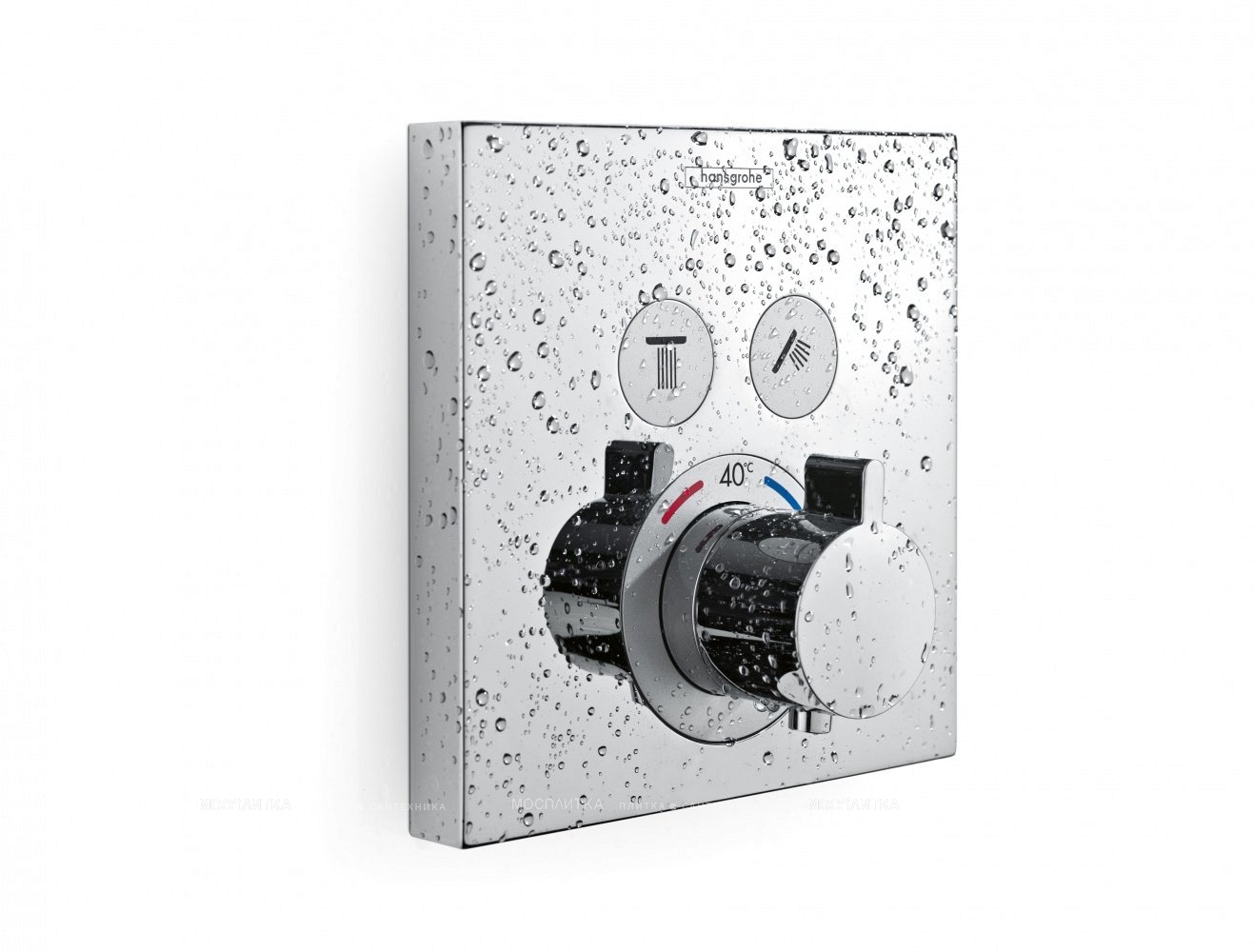 Термостат Hansgrohe ShowerSelect черный/хром для душа - изображение 5