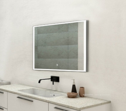 Зеркало Art&Max Arezzo 100 см AM-Are-1000-800-DS-FC с подсветкой, хром - 3 изображение