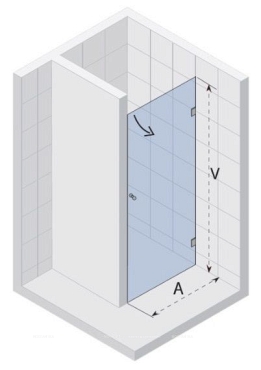 Душевая дверь в нишу Riho Scandic Mistral M101, 80 см R - 3 изображение