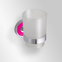 Стакан для зубных щеток Bemeta Trend-i 104110018f 7 x 10.5 x 9.5 см, хром, розовый