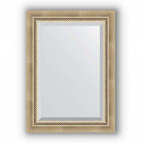 Зеркало в багетной раме Evoform Exclusive BY 1122 53 x 73 см, состаренное серебро с плетением