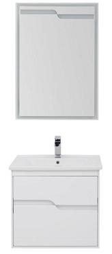 Комплект мебели для ванной Aquanet Модена 65 белый глянец - 2 изображение