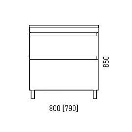 Тумба для комплекта Corozo Алабама 80 см SD-00000595 белый