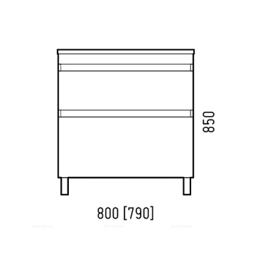 Тумба для комплекта Corozo Алабама 80 см SD-00000595 белый - 5 изображение
