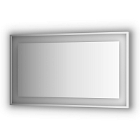 Зеркало в багетной раме и LED-светильником Evoform Ledside BY 2208 130х75 см