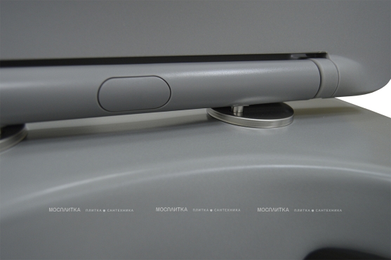 Унитаз подвесной безободковый Azario Grado AZ-0046 SP MDG с крышкой-сиденьем микролифт, матовый серый - 8 изображение