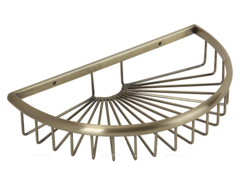 Полка-решетка Veragio Basket полукруглая 27х16хh5 см, бронза
