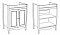 Тумба под раковину Corozo Блюз 65 SD-00000030 белая - 4 изображение