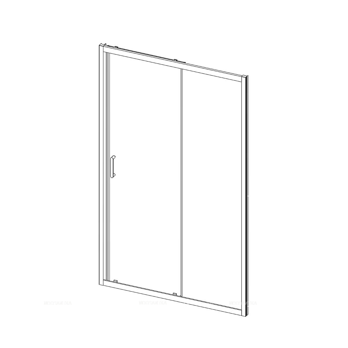 Душевая дверь Vincea Alpha 110х190 VDS-3AL110CLB, профиль черный, стекло прозрачное - изображение 6