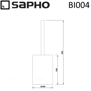 Ершик Sapho Bambus BI004 коричневый - 3 изображение