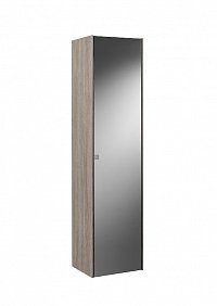 Шкаф-пенал Roca Inspira 857034403 R тёмный дуб с зеркальным фасадом