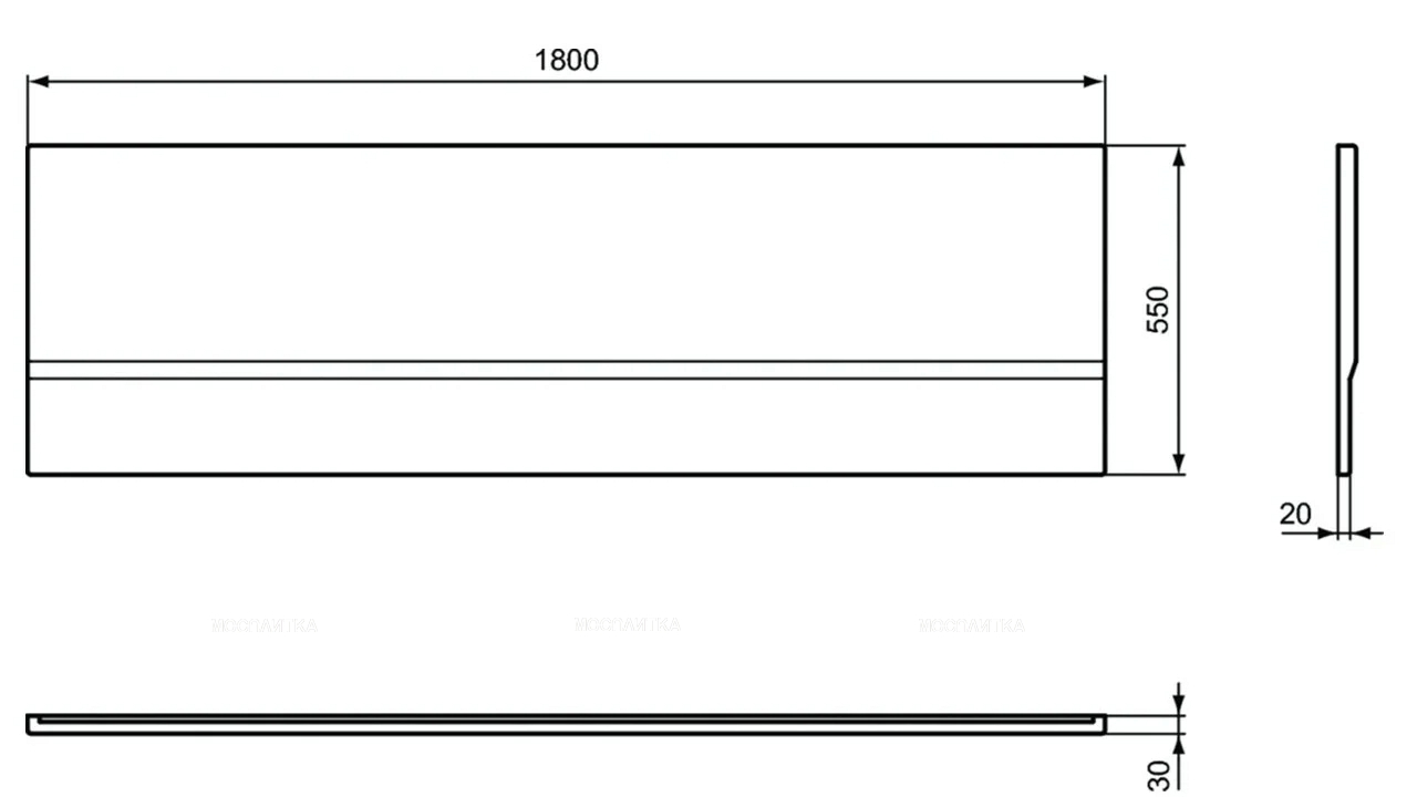 Фронтальная панель Ideal Standard Hotline для ванны 180 см K230101 - изображение 5
