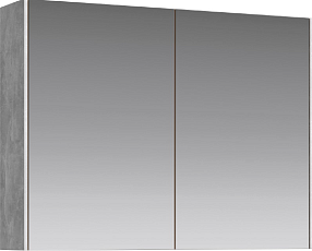 Зеркальный шкаф Aqwella Mobi 80 см MOB0408 бетон светлый