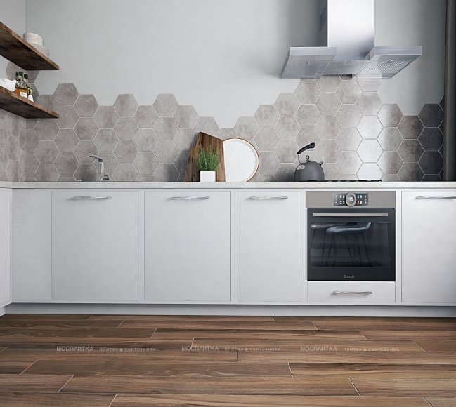 Дизайн Кухня в стиле Современный в сером цвете №12509 - 3 изображение