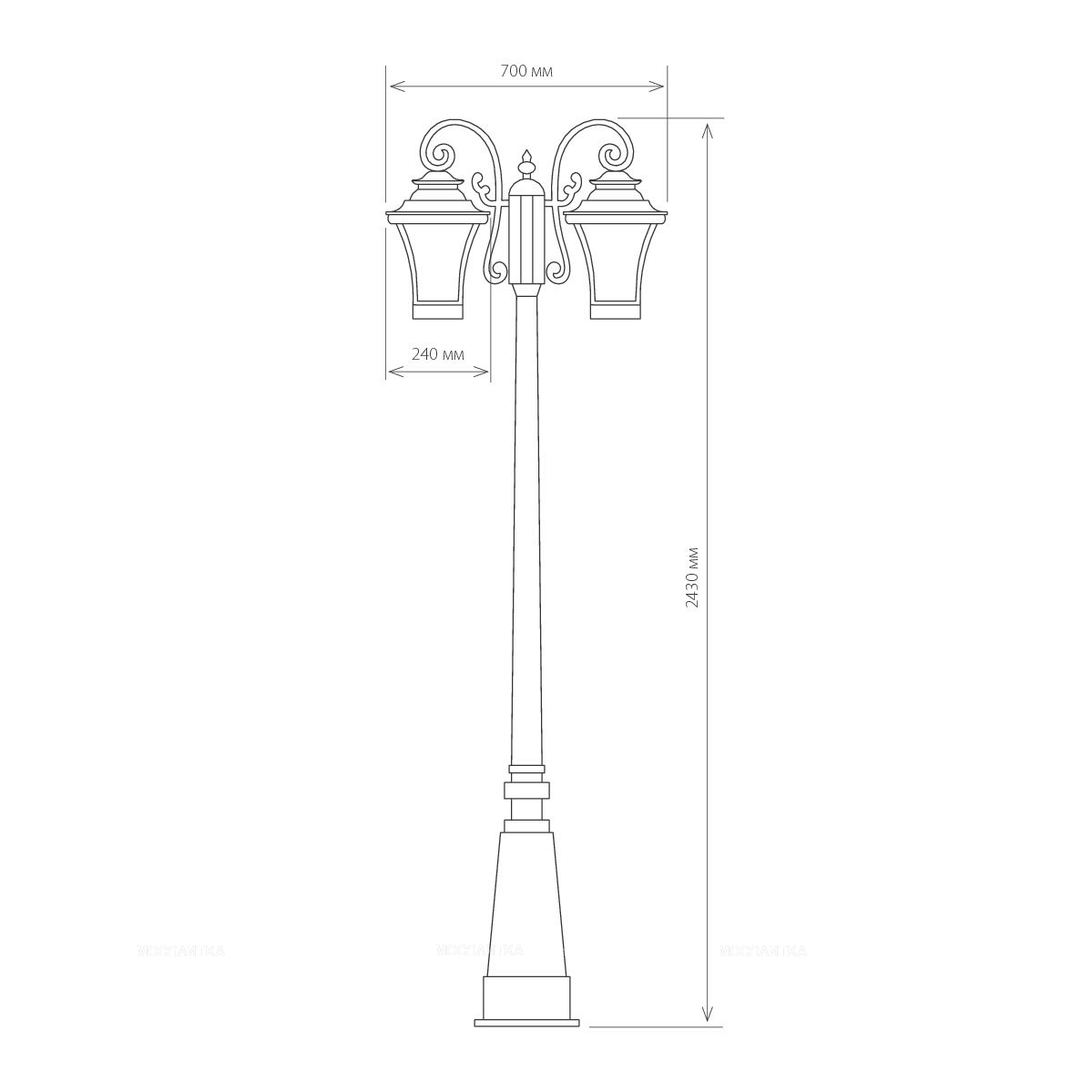 Садово-парковый светильник Elektrostandard Libra F/2 венге 4690389064753 - изображение 4