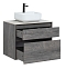 Комплект мебели для ванной Aquanet Nova Lite 75 см 242273, 2 ящика, венге, черный - 3 изображение